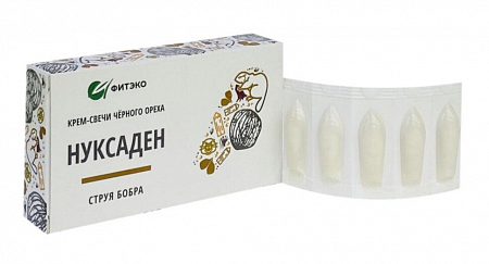 Свечи Нуксаден Струя бобра 10 шт Фитэко
