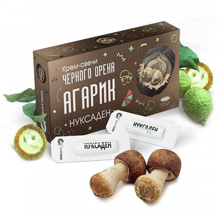 Свечи Нуксаден Агарик (с дигидрокверцетином) 10 шт Фитэко